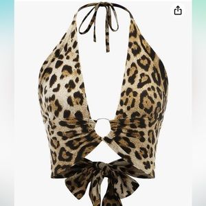 Leopard Print Halter Top